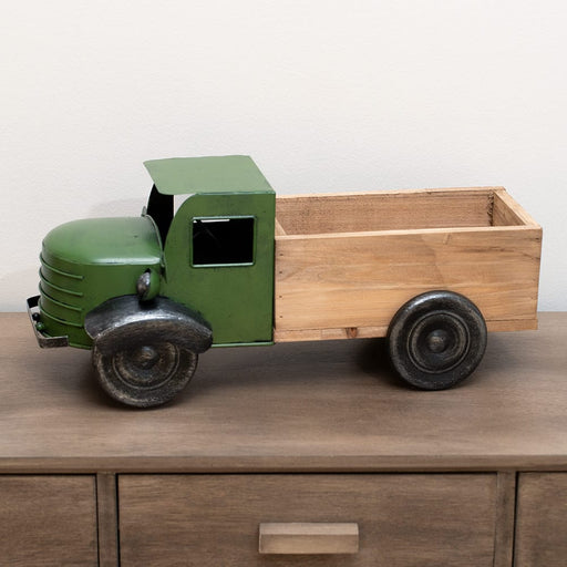Signature HomeStyles Decorative Accents Green Truck w/Wood Back