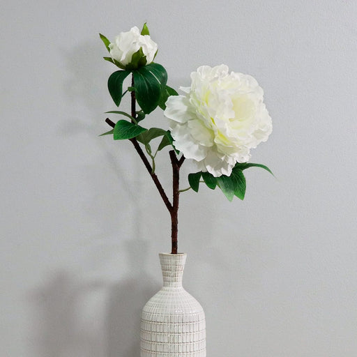 Signature HomeStyles Floral Picks & Stems White Peony Stem