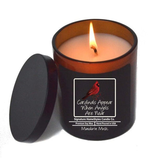 Signature HomeStyles Candle Co. Jar Candle Cardinals Appear Mandarin Musk Soy Candle