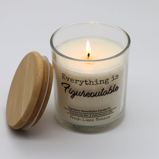 Signature HomeStyles Candle Co. Jar Candle Figureoutable Linen Breeze Soy Candle