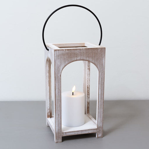 Signature HomeStyles Lanterns Arch Wooden Lantern w/LED Candle