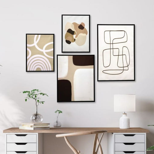 Signature HomeStyles Prints Abstract Shapes 4-pc Canvas Print Set