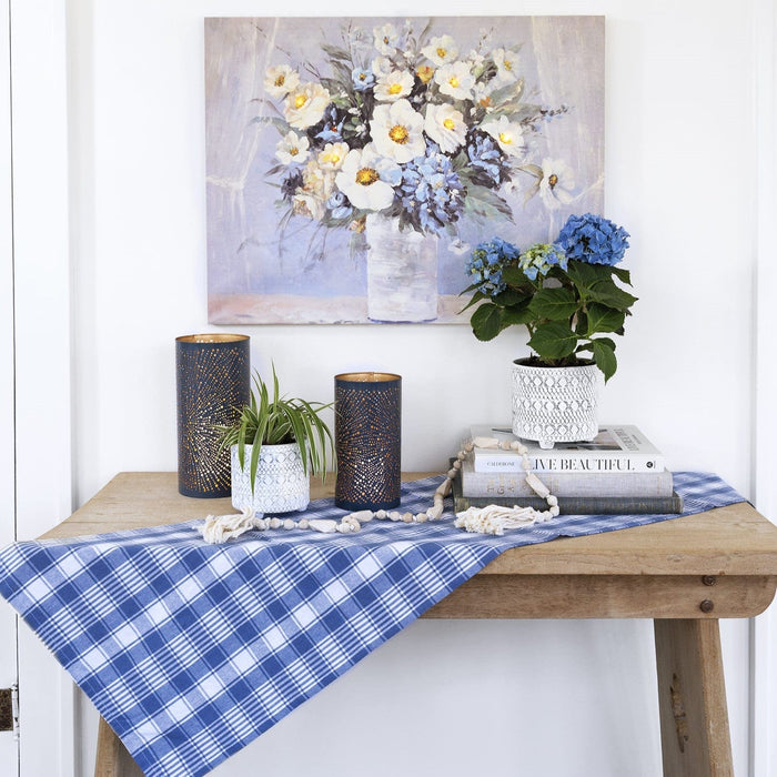 Signature HomeStyles Prints Blue and White Bouquet LED Print