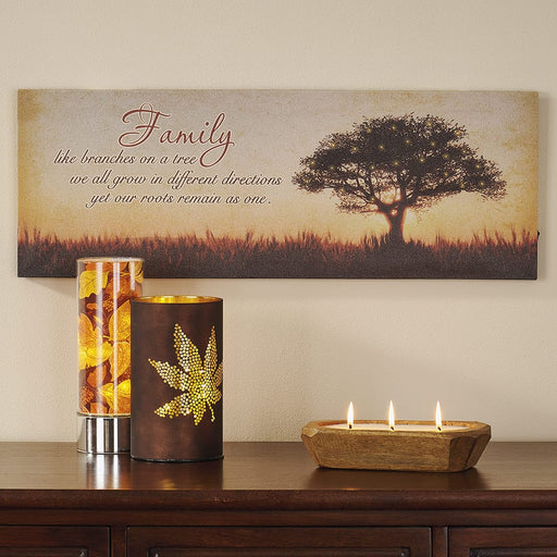 Signature HomeStyles Prints Family Tree LED Canvas Print