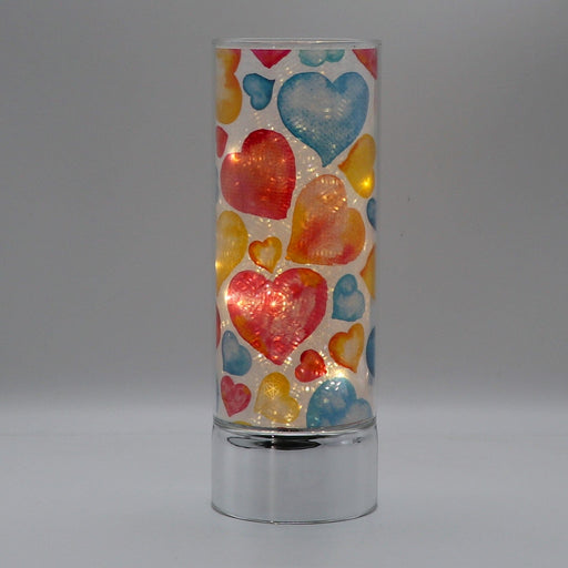 Signature HomeStyles Sparkle Glass Light & Insert Colorful Hearts Insert and Sparkle Glass™ Accent Light