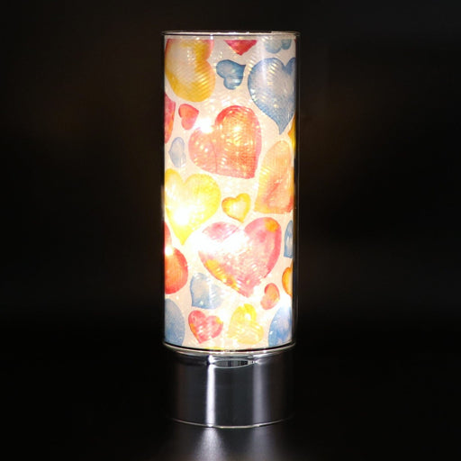 Signature HomeStyles Sparkle Glass Light & Insert Colorful Hearts Insert and Sparkle Glass™ Accent Light