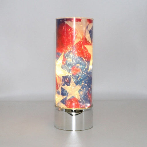 Signature HomeStyles Sparkle Glass Light & Insert Red White & Blue Insert and Sparkle Glass® Accent Light