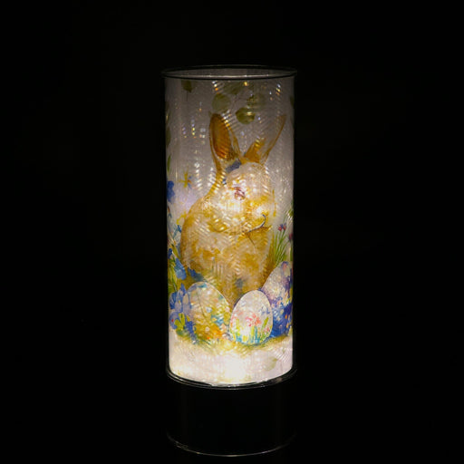 Signature HomeStyles Sparkle Glass Light & Insert Watercolor Bunny Insert and Sparkle Glass™ Accent Light