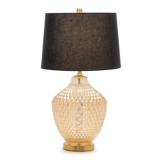 Signature HomeStyles Table Lamp Textured Glass Table Lamp