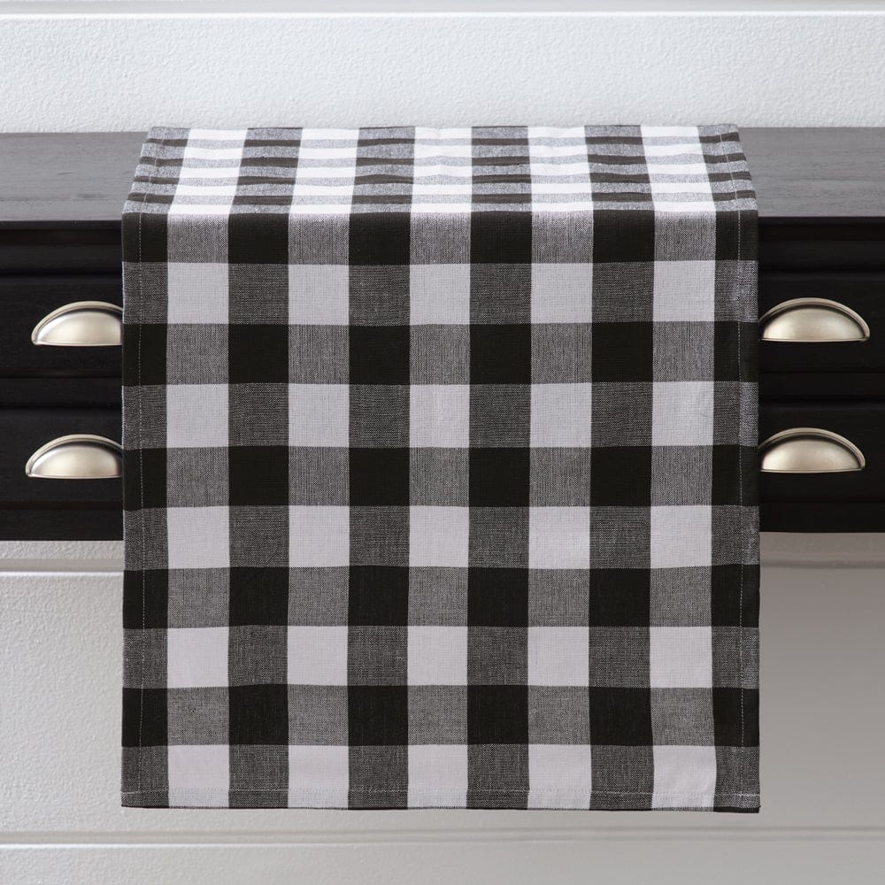 Signature HomeStyles Table Runners Black Buffalo Check 54" Table Runner