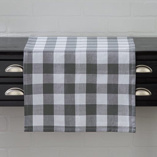 Signature HomeStyles Table Runners Gray Buffalo Check 54" Table Runner