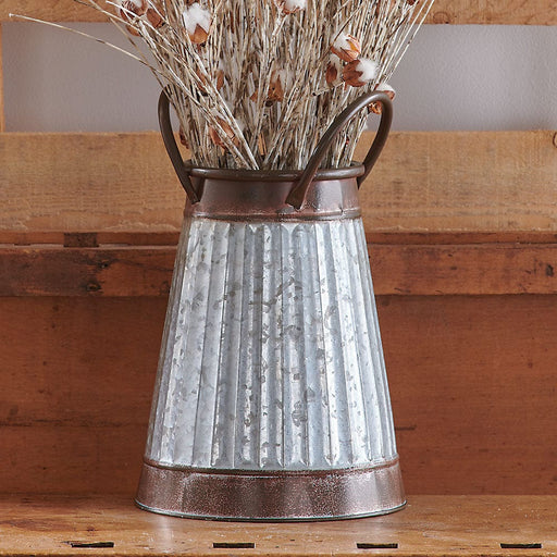 Signature HomeStyles Vases Tappered Ribbed Metal Vase
