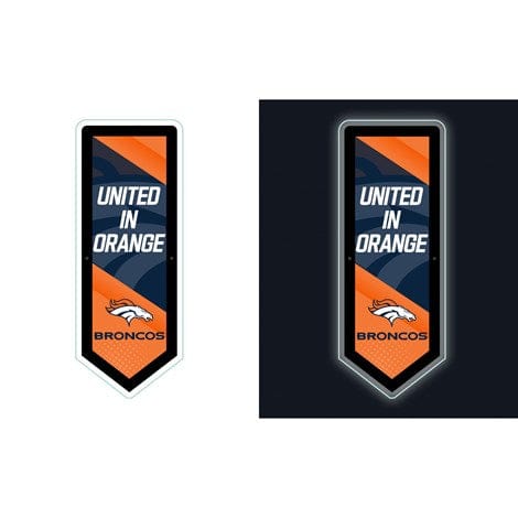 Signature HomeStyles Wall Accents Denver Broncos NFL LED Wall Pennant