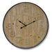 Signature HomeStyles Clock Oversized Wooden Wall Clock with Metal Frame