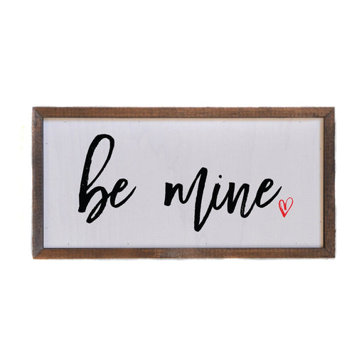 Signature HomeStyles Wall Sign Be Mine with Red Heart Wall Sign