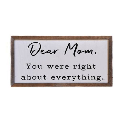 Signature HomeStyles Wall Signs Dear Mom Wood Sign