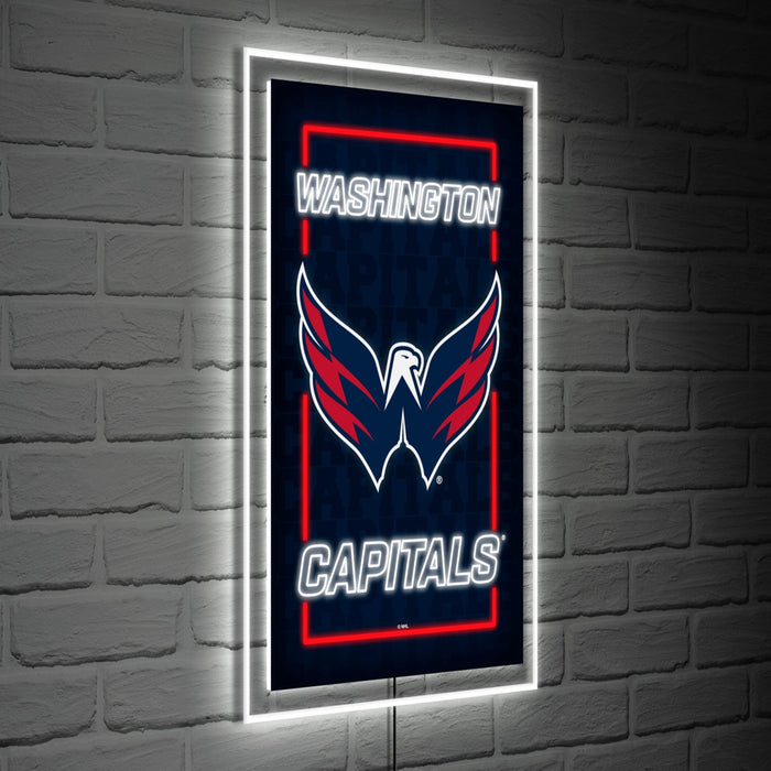 Signature HomeStyles Wall Signs Washington Capitals NHL Neo Lite Rectangle Wall Sign