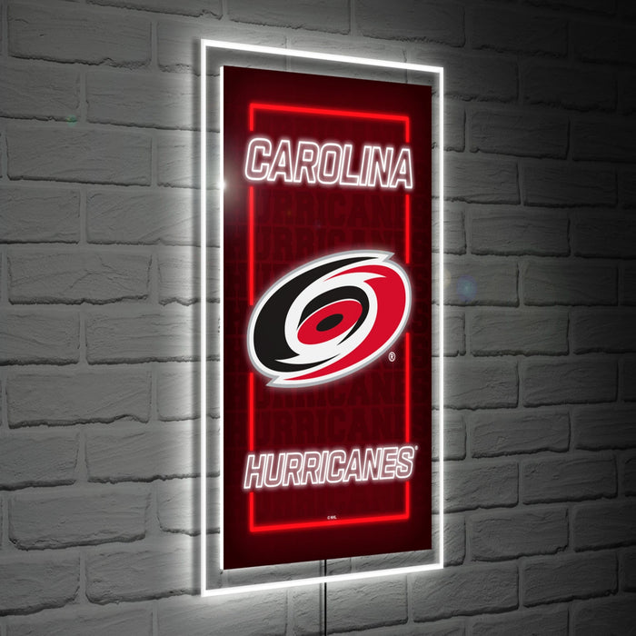 Signature HomeStyles Wall Signs Carolina Hurricanes NHL Neo Lite Rectangle Wall Sign