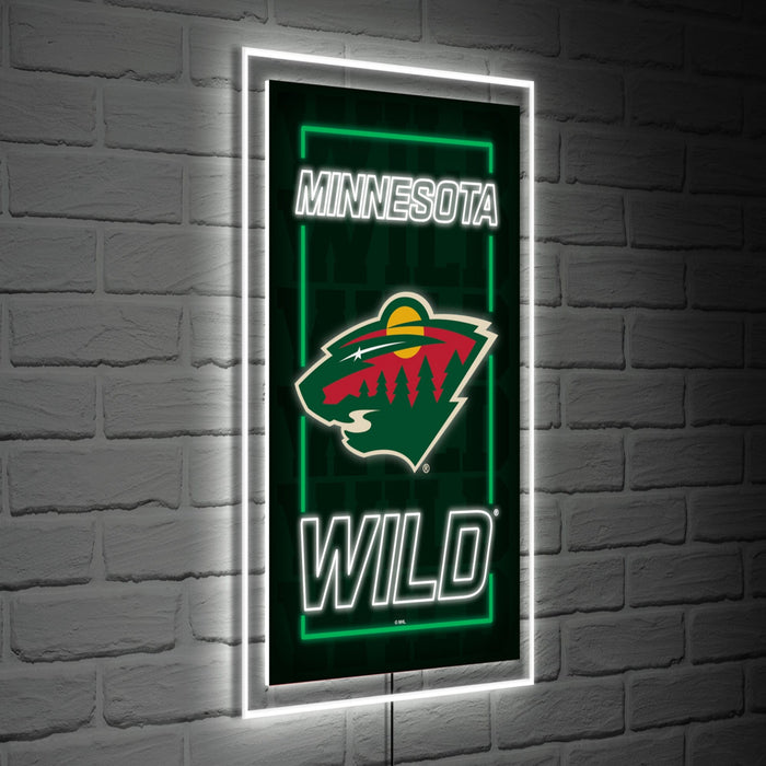 Signature HomeStyles Wall Signs Minnesota Wild NHL Neo Lite Rectangle Wall Sign
