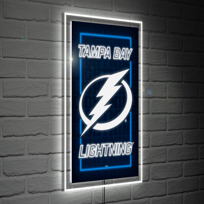 Signature HomeStyles Wall Signs Tampa Bay Lightning NHL Neo Lite Rectangle Wall Sign