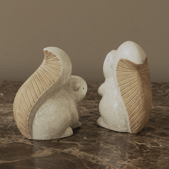 Terracotta 2pc Squirrel Set