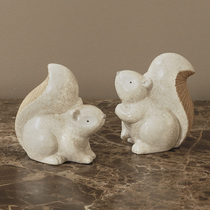 Terracotta 2pc Squirrel Set