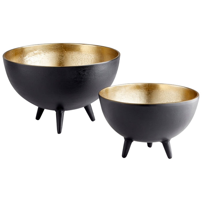 Inca Bowl - Matte Black and Gold