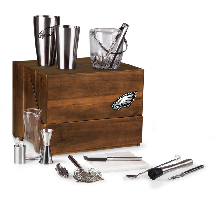 Signature HomeStyles Bar Tools Philadelphia Eagles NFL Madison Acacia Tabletop Bar Set