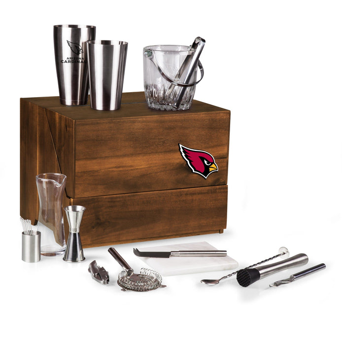 Signature HomeStyles Bar Tools Arizona Cardinals NFL Madison Acacia Tabletop Bar Set