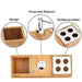 Signature HomeStyles Bath Storage Bamboo 4-Piece Bathroom Accessory Set