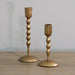 Signature HomeStyles Candle Holders Antique Brass Finish Taper Candle Holder 2pc Set