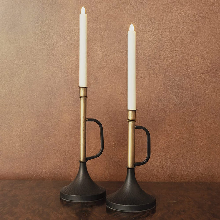 Signature HomeStyles Candle Holders Metal Horn 2pc Candle Holder Set