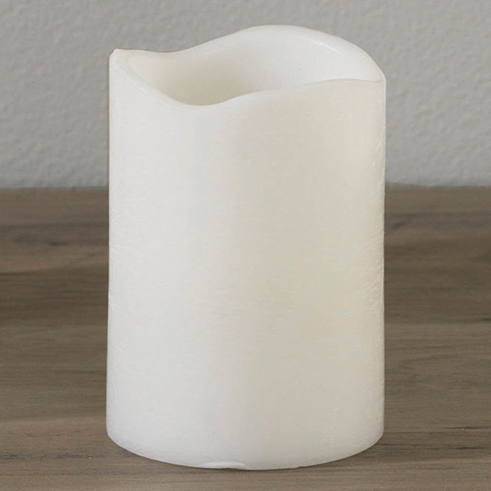 Signature HomeStyles Candles White 4" Flameless Candle with Timer