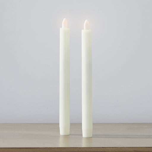 Signature HomeStyles Candles Ivory Flameless Taper Candle 2-pc set