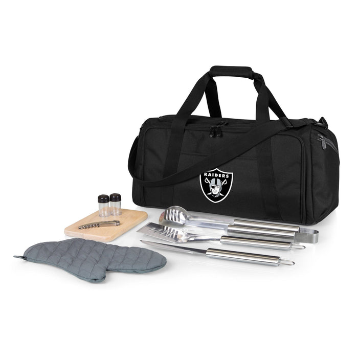 Signature HomeStyles Coolers Las Vegas Raiders NFL BBQ Grill Set & Cooler