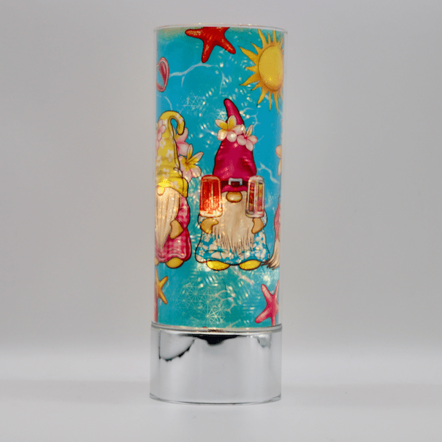 Signature HomeStyles Cylinder Inserts Beach Gnomes Insert for use with Sparkle Glass™ Accent Light