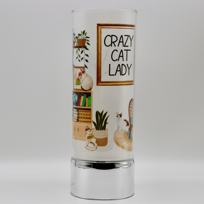 Signature HomeStyles Cylinder Inserts Crazy Cat Lady Insert for use with Sparkle Glass™ Accent Light