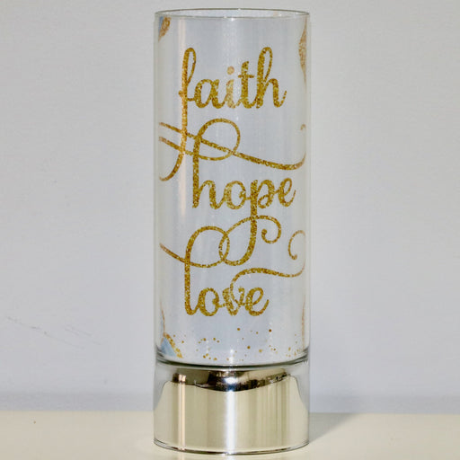 Signature HomeStyles Cylinder Inserts Faith Hope Love Insert for use with Sparkle Glass™ Accent Light