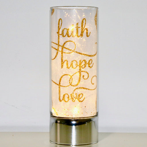 Signature HomeStyles Cylinder Inserts Faith Hope Love Insert for use with Sparkle Glass™ Accent Light