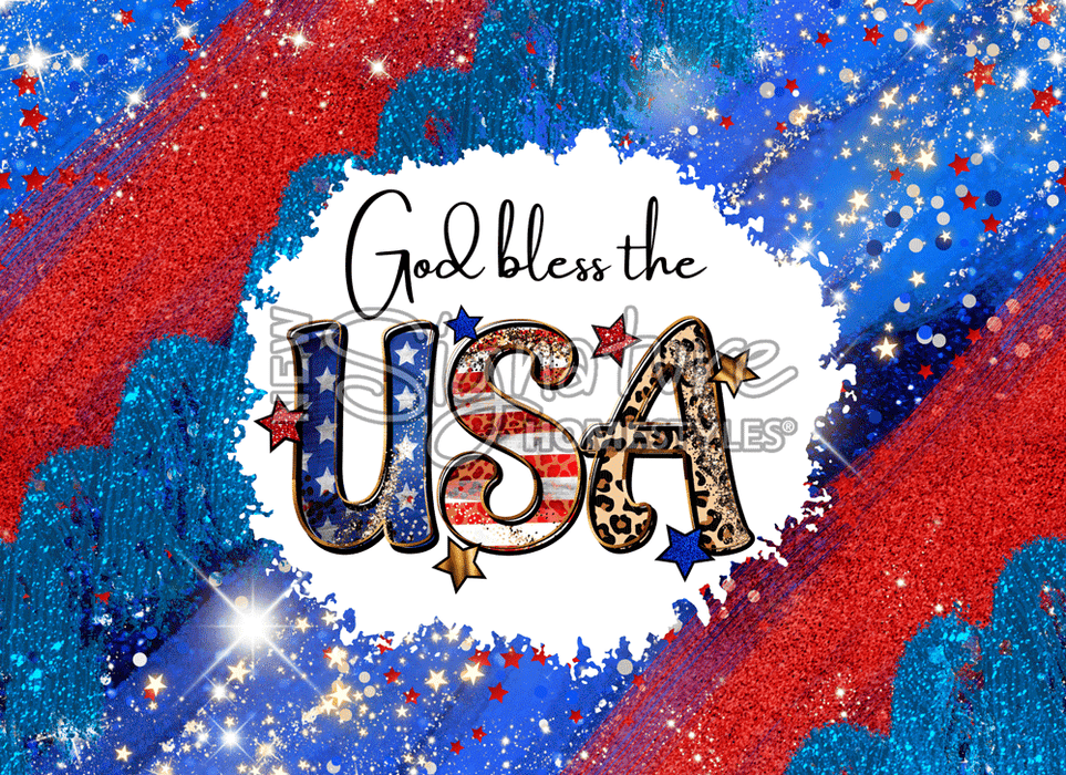 Signature HomeStyles Cylinder Inserts God Bless USA Insert for use with Sparkle Glass® Accent Light