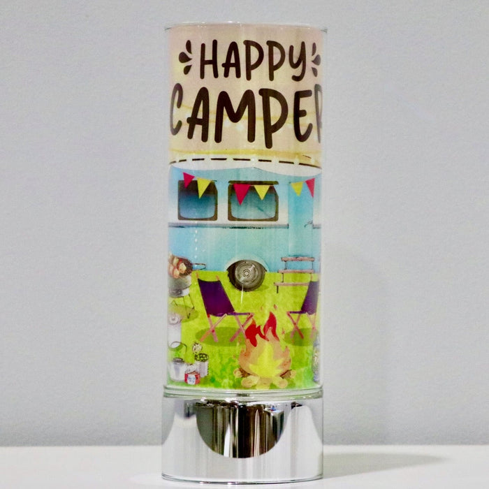 Signature HomeStyles Cylinder Inserts Happy Camper Insert for use with Sparkle Glass™ Accent Light
