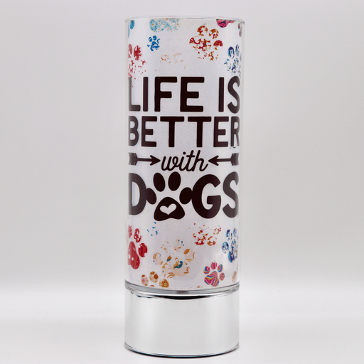 Signature HomeStyles Cylinder Inserts Life is Better w/Dogs Insert for use with Sparkle Glass™ Accent Light