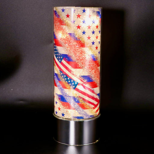 Signature HomeStyles Cylinder Inserts Patriotic Ribbons Insert for use with Sparkle Glass® Accent Light