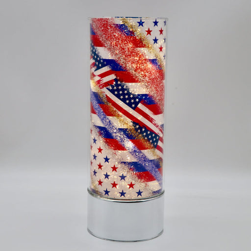 Signature HomeStyles Cylinder Inserts Patriotic Ribbons Insert for use with Sparkle Glass® Accent Light