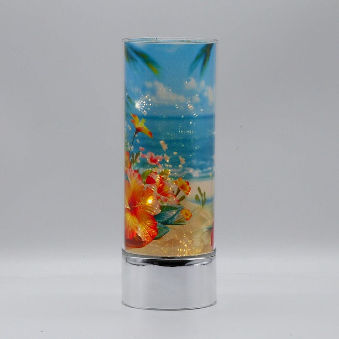 Signature HomeStyles Cylinder Inserts Private Beach Escape Insert for use with Sparkle Glass® Accent Light