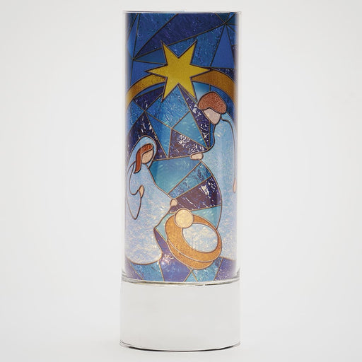 Signature HomeStyles Cylinder Inserts Stained Glass Nativity Insert for use with Sparkle Glass™ Accent Light