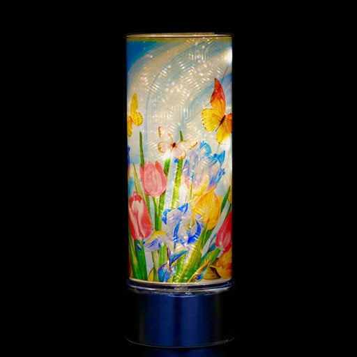 Signature HomeStyles Cylinder Inserts Tulips and Butterflies Insert for use with Sparkle Glass ™ Accent Light