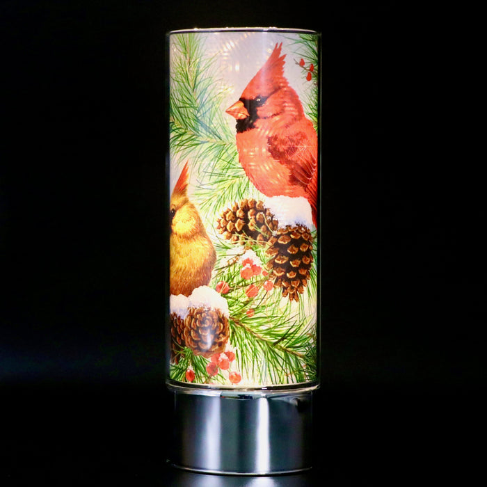 Signature HomeStyles Cylinder Inserts Winter Cardinals Insert for use with Sparkle Glass (TM) Accent Light