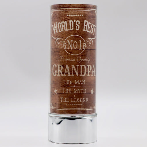 Signature HomeStyles Cylinder Inserts Worlds Best Grandpa Insert for use with Sparkle Glass™ Accent Light