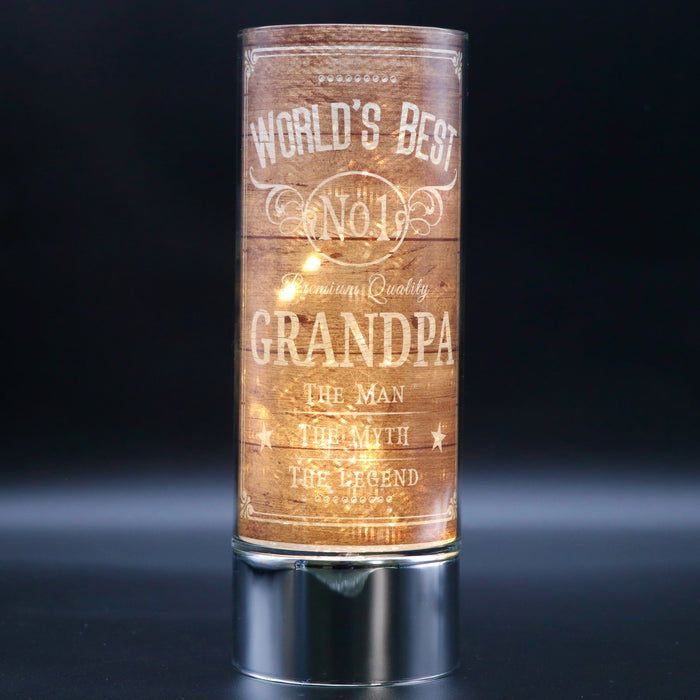 Signature HomeStyles Cylinder Inserts Worlds Best Grandpa Insert for use with Sparkle Glass™ Accent Light